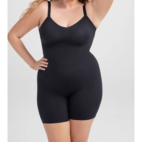 Honeylove Other - Honeylove Mid Thigh‎ Bodysuit Shapewear Womens 2XL Plus Black New Body Shaper